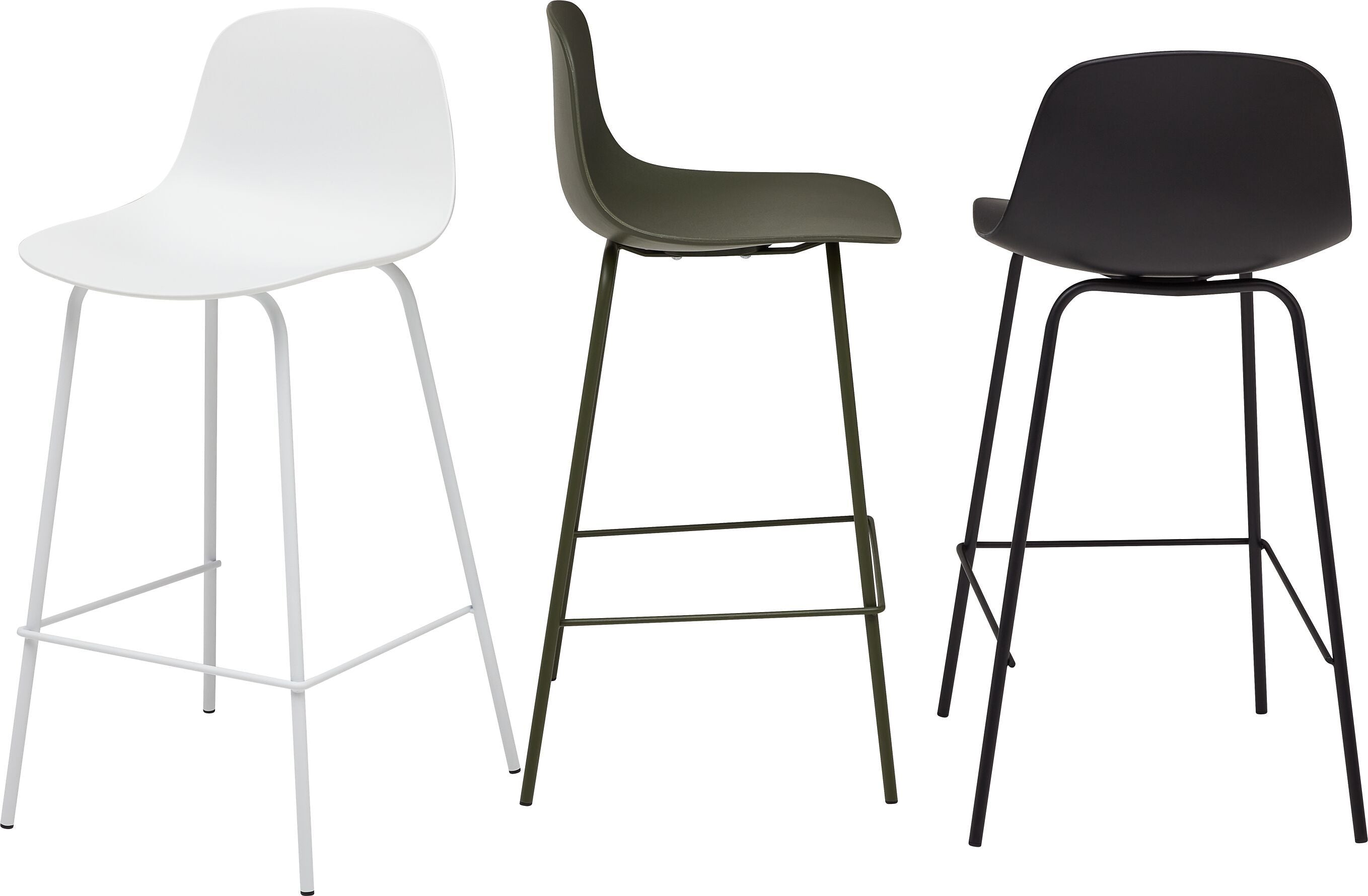 RICCI Barhocker - Schwarz / B: 47.0 cm x T: 45.0 cm x H: 92.5 cm