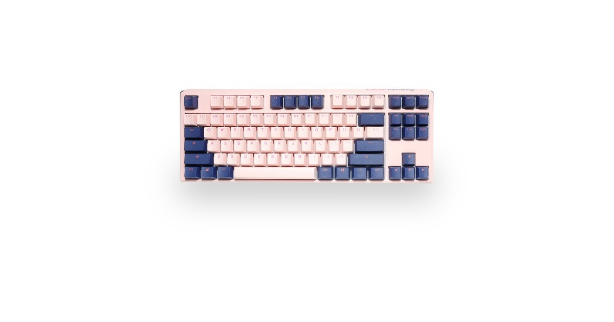 DuckyOne 3 Fuji TKL, toetsenbord  (Roségoud/donkerblauw, US lay-out, Cherry MX Red, PBT Double Shot, hot swap)