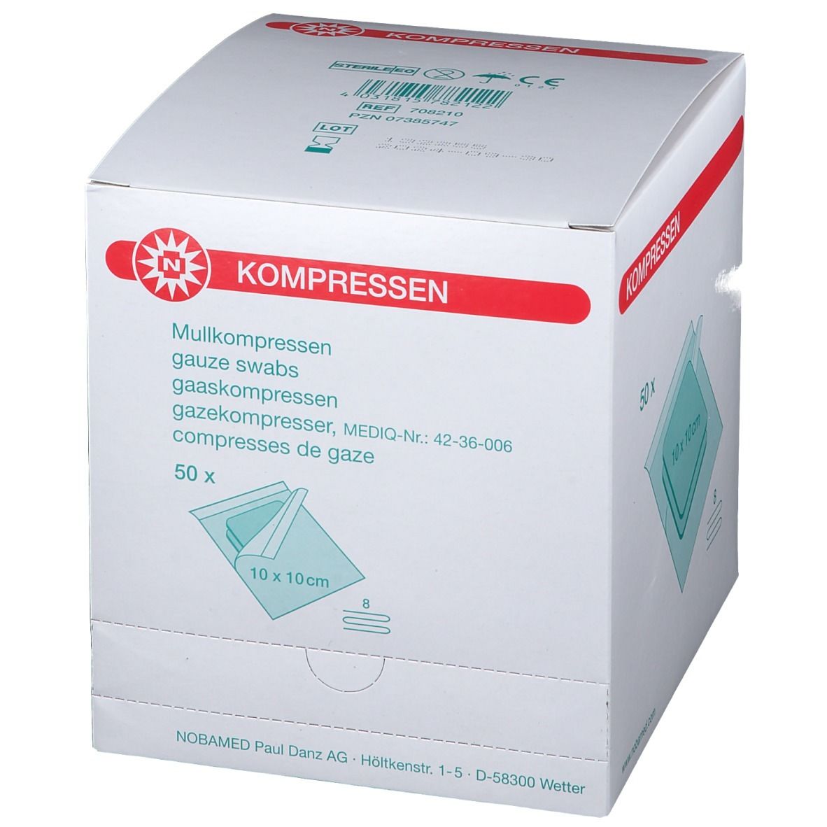 Mullkompressen steril 8-fach 10 x 10 cm