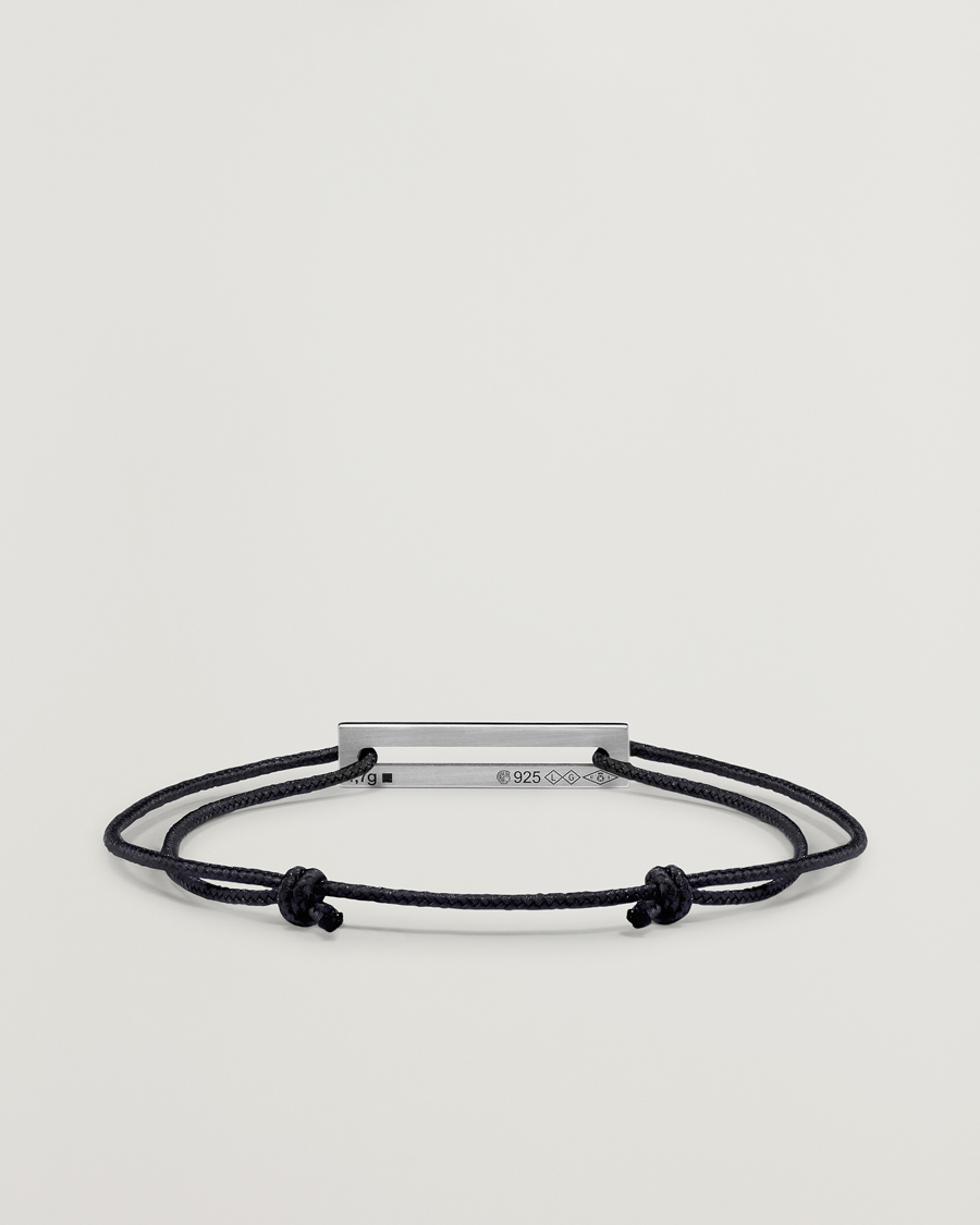 LE GRAMME Lacquered Cord Bracelet Black