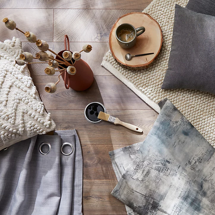 Papier peint Vinyle Intissé GoodHome Elmas gris