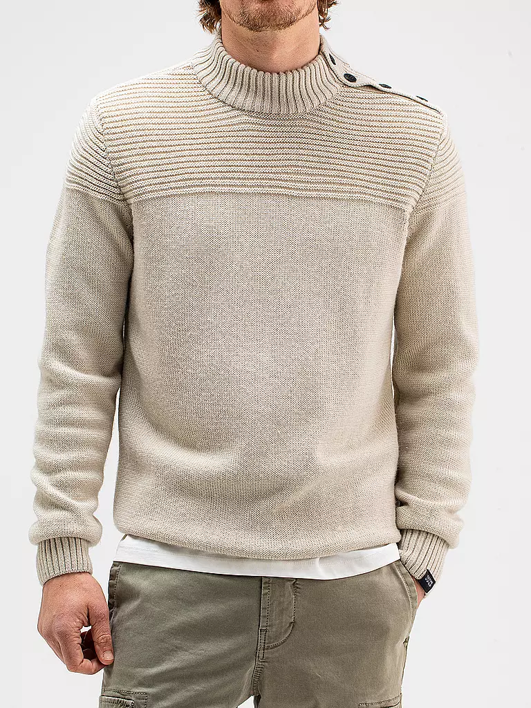 BUTCHER OF BLUE Pullover MORRIS MOCK beige