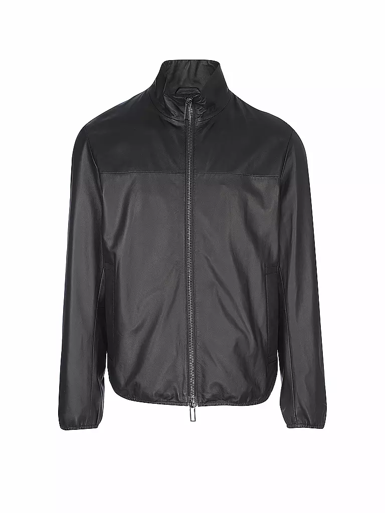 EMPORIO ARMANI Lederjacke  schwarz