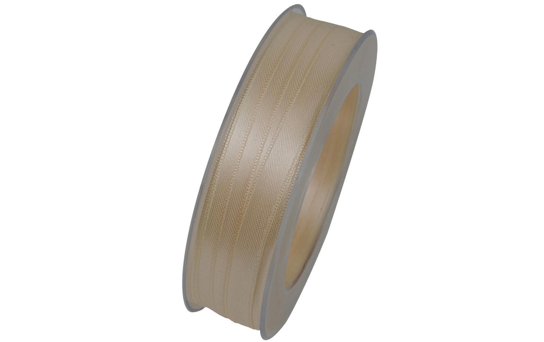 Satinband 10 mm x 25 m, Beige, 1 StückDoppelsatin-Geschenkband