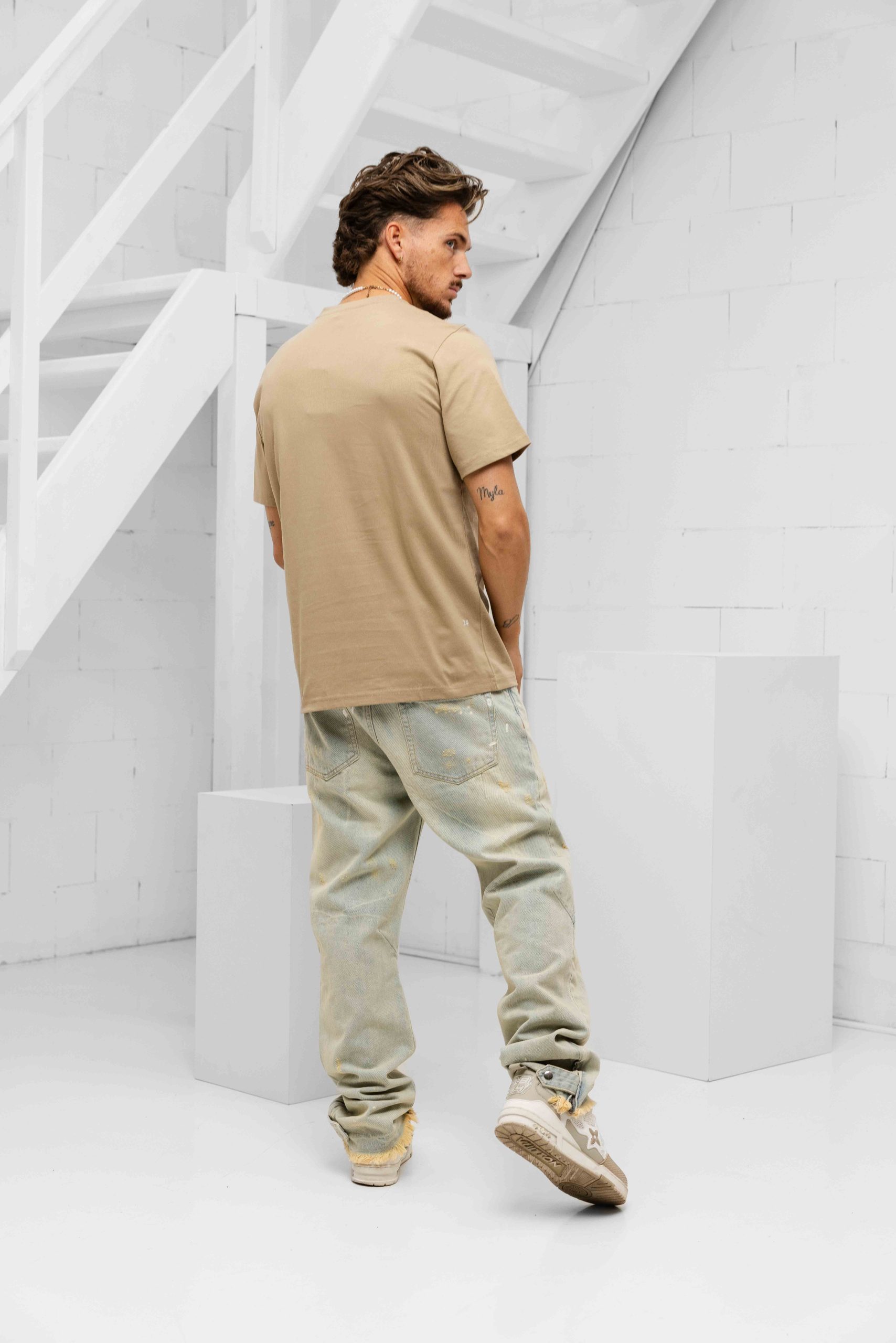 24 Uomo Basic T-Shirt Heren Groen