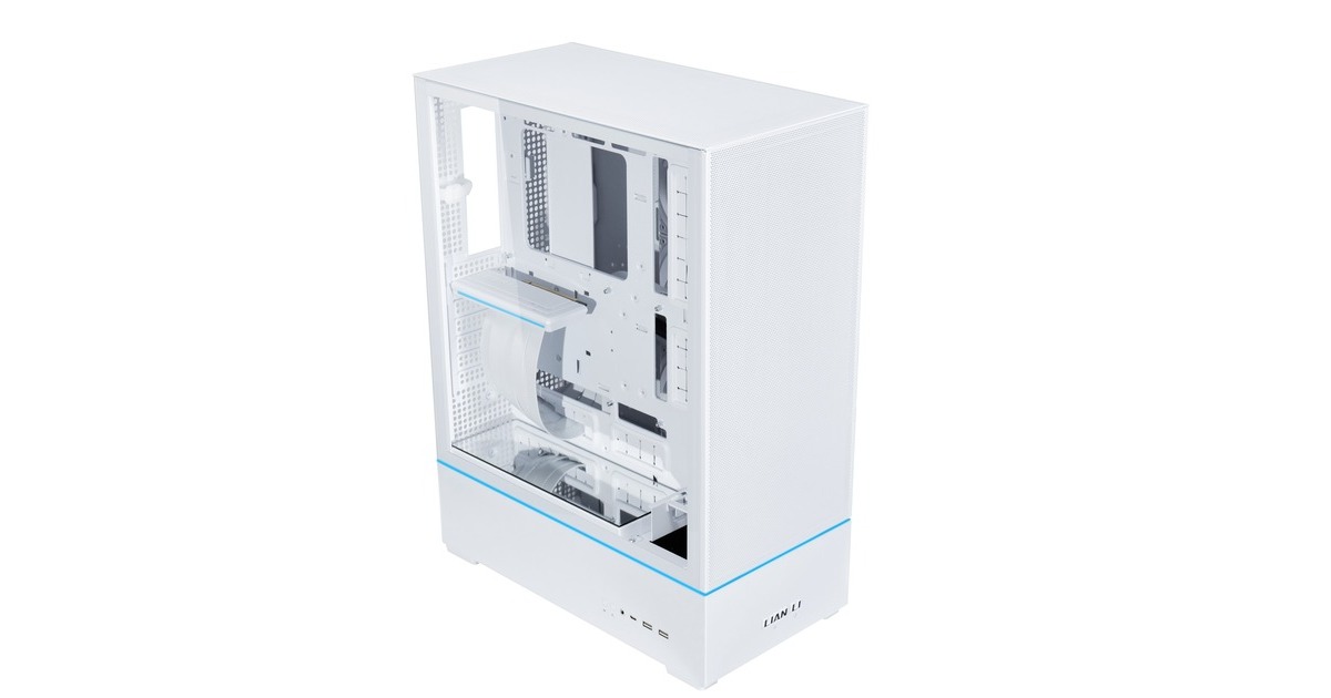 Lian LiSUP-01 midi tower behuizing  (Wit | 2x USB-A | 1x USB-C | RGB | Window)