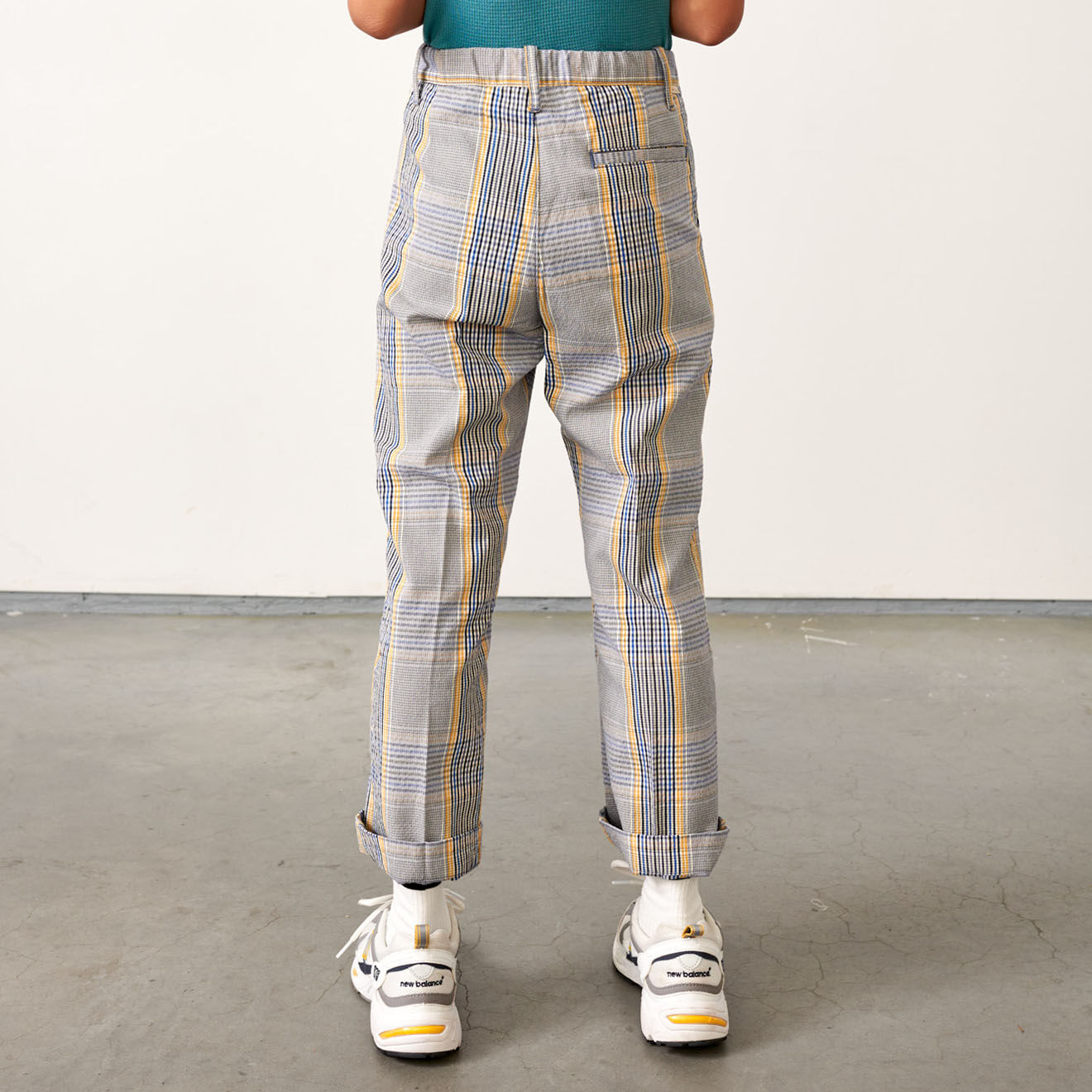 Bellerose Pantalon Phiby en Coton mélangé 7/8 à carreaux gris