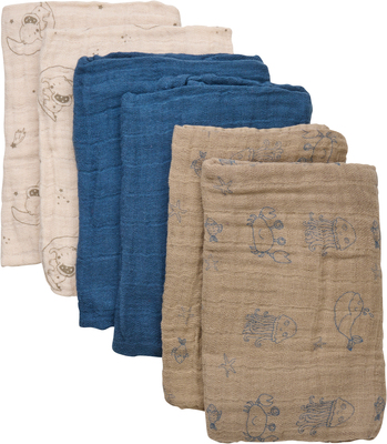 Pippi Musselintepper 6-Pack, China Blue