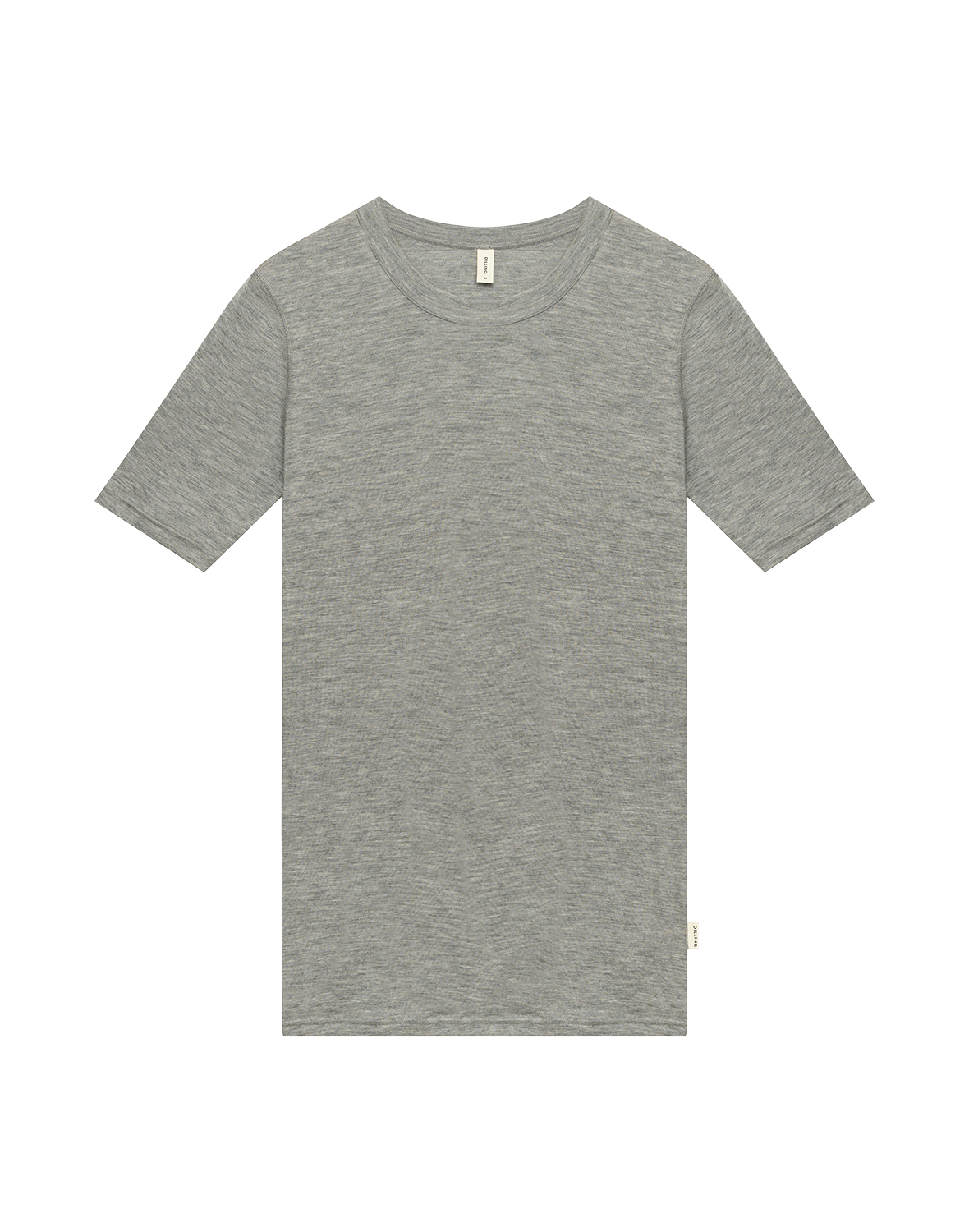 T-shirt in merinowol/zijde voor heren in Staal