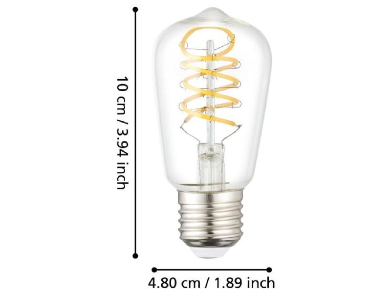 EGLO Leuchten Lampe 7.3 W E27 Warmweiss Filament LED-Glühbirne