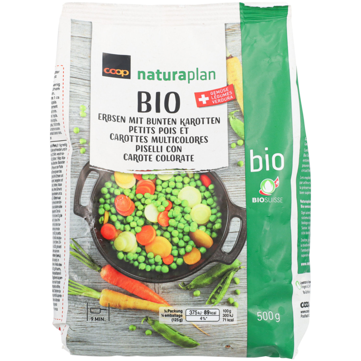 Naturaplan Bio Erbsen mit bunten Karotten