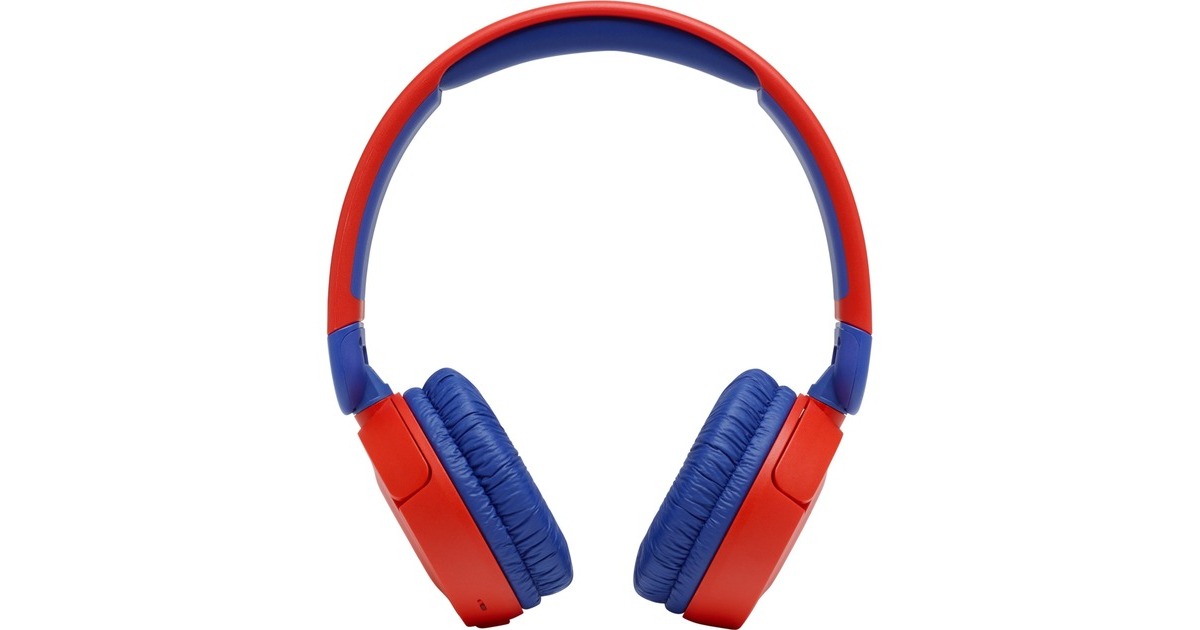 JBLJR310BT draadloze headset on-ear   (Rood/blauw, Bluetooth 5.0)
