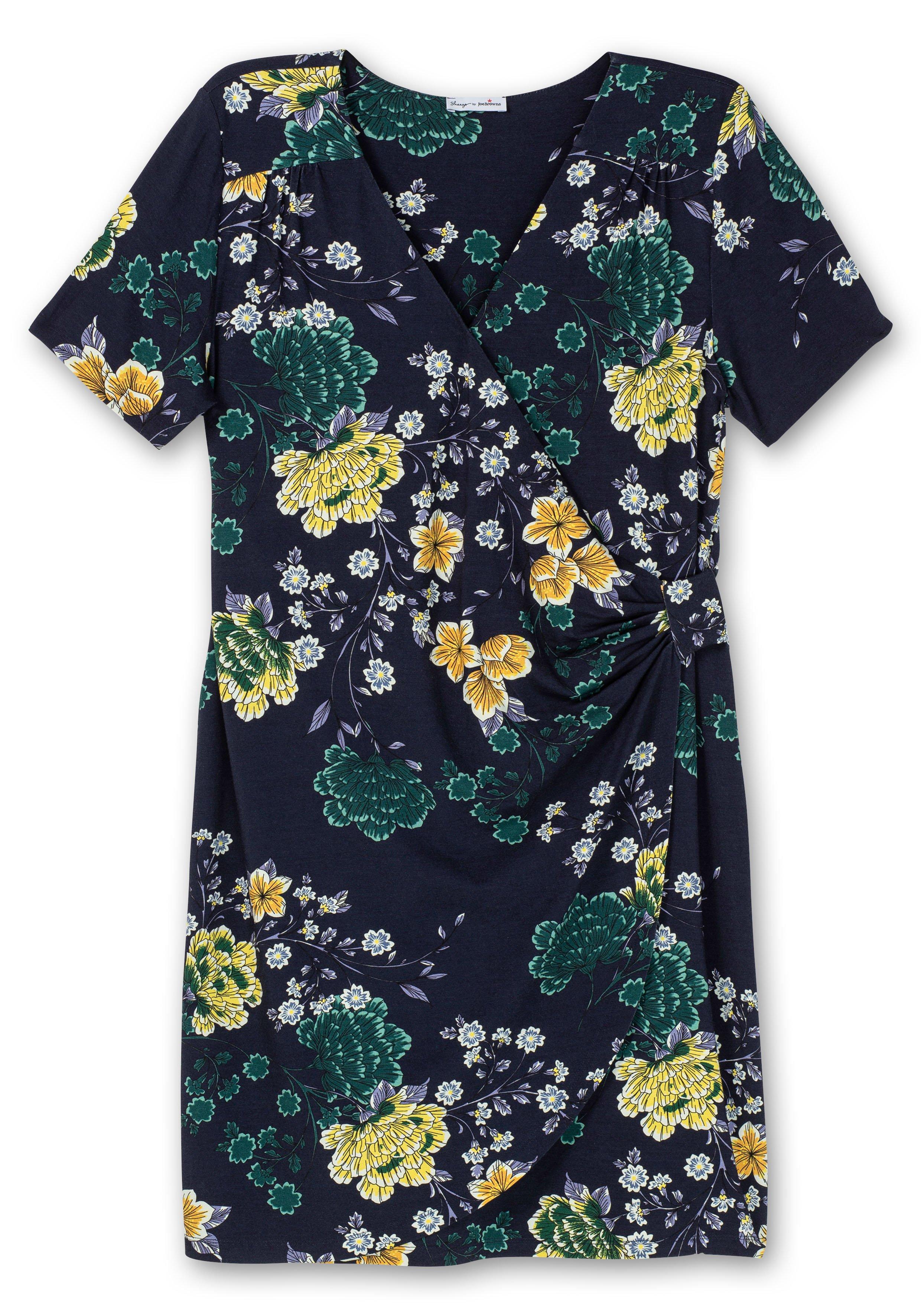 Jerseykleid in Wickeloptik, mit Alloverdruck