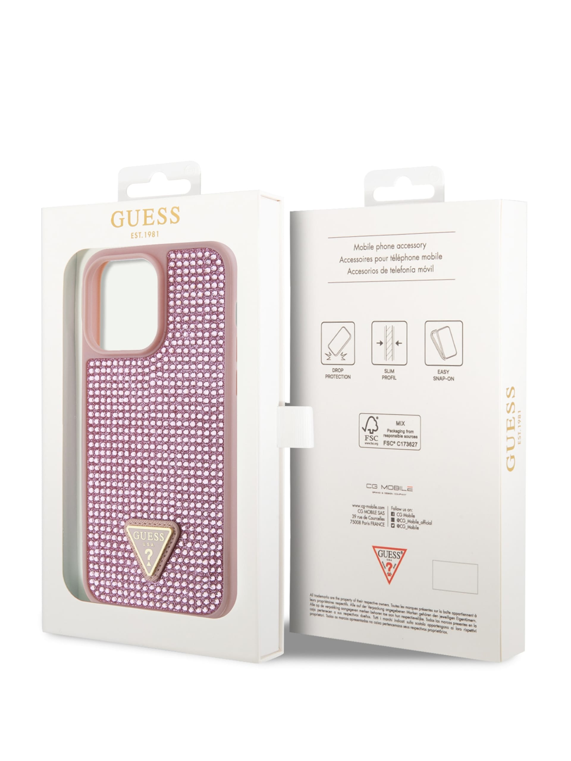 Capa para iPhone 15 Pro Max com strass