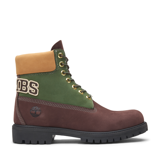 Timberland Premium 6-Inch Lace Up Støvler, Dark Brown Nubuck/Green, 46