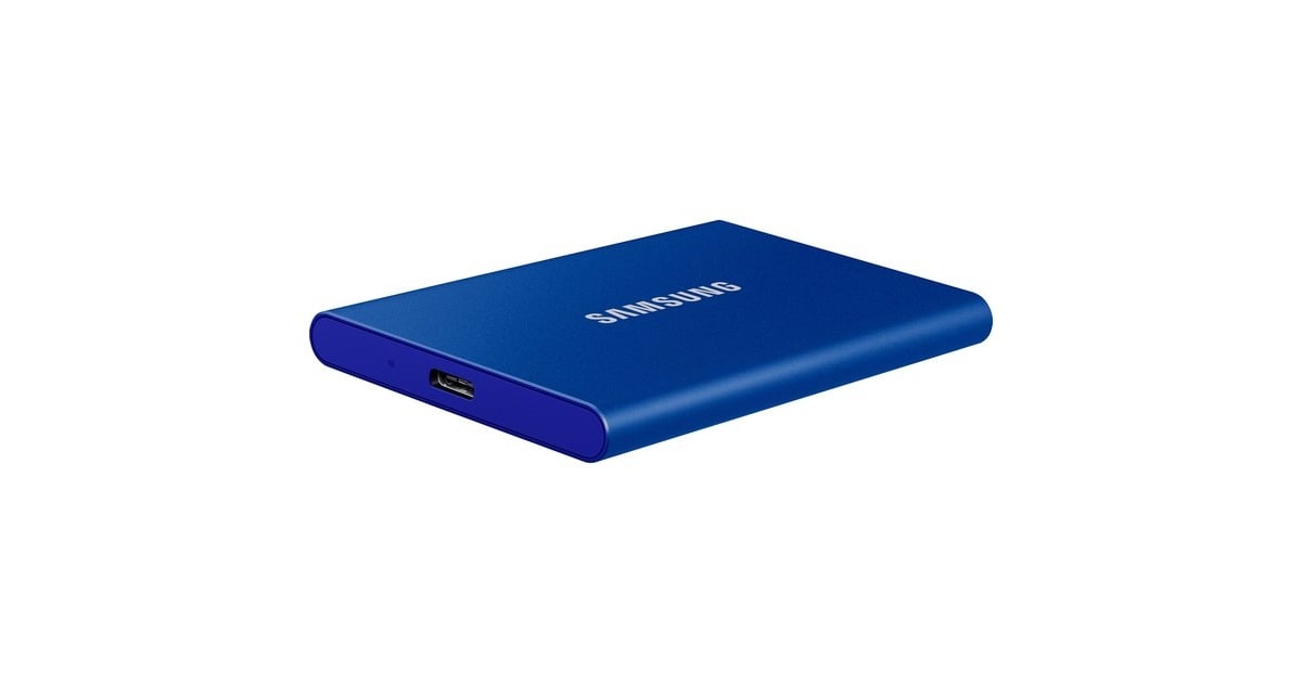 SAMSUNGPortable T7, 2 TB externe SSD  (Blauw, MU-PC2T0H/WW, USB-A 3.2 (10 Gbit/s))