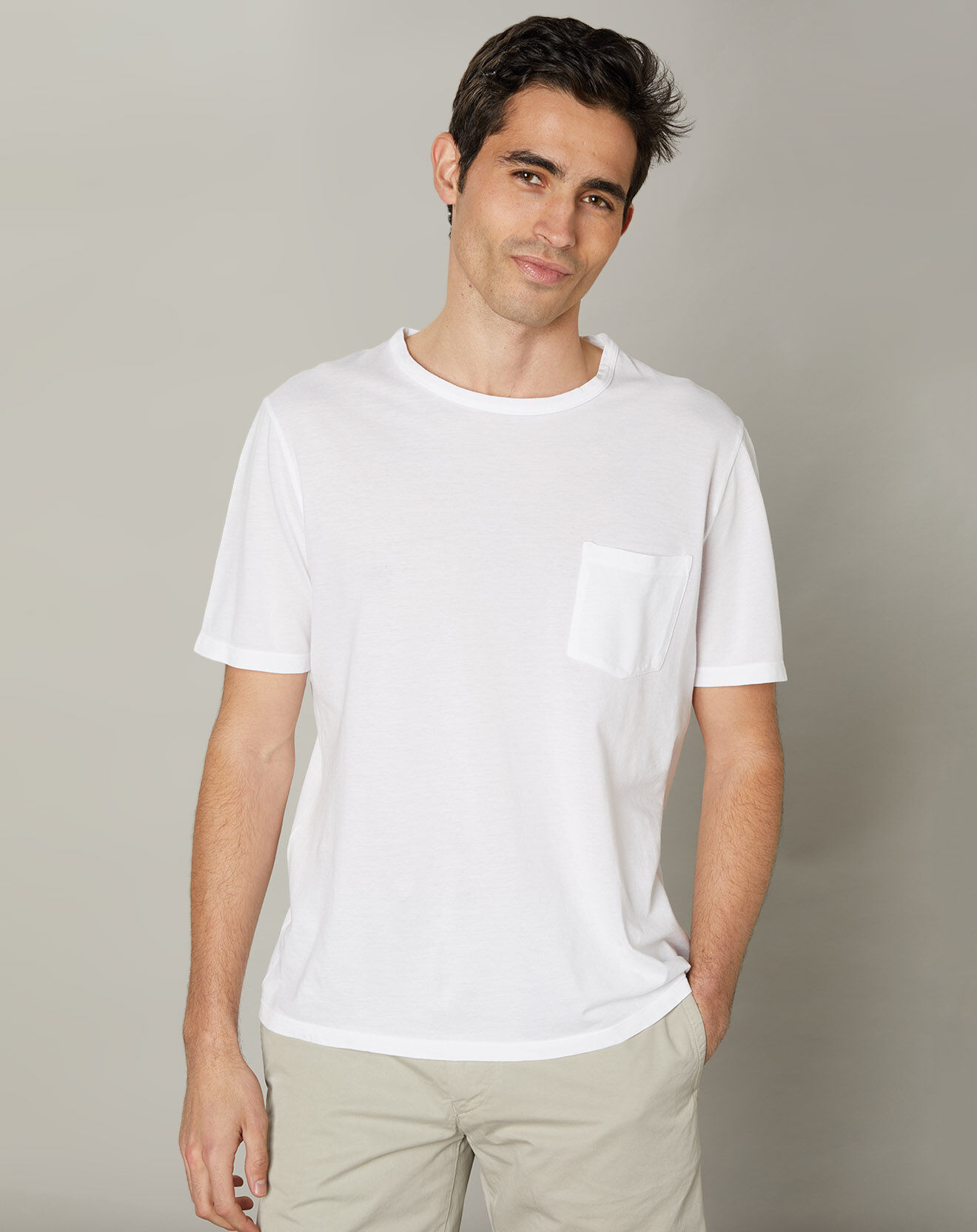 Hartford T-Shirt piqué Pocket blanc