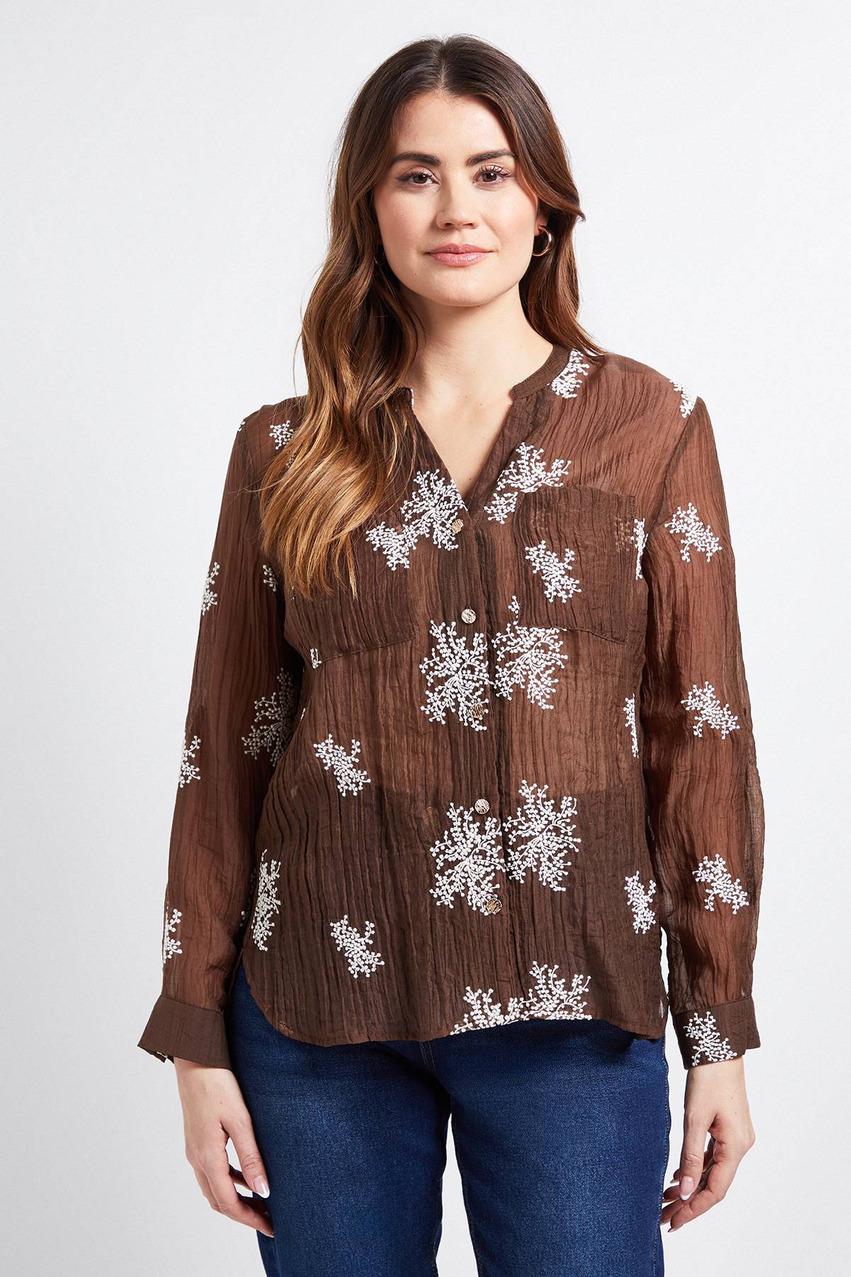 Wallis Chemise Brodée À Enfiler