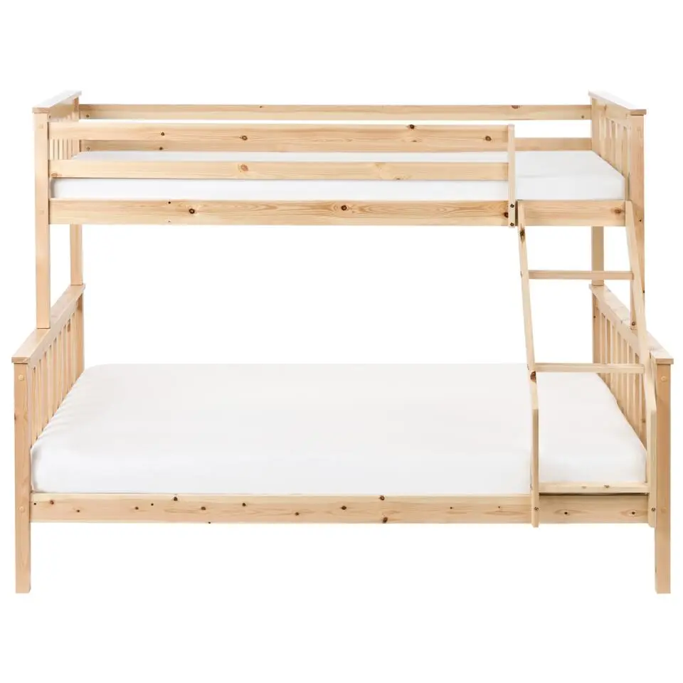 BIERNE - Stapelbed - Lichtbruin - 90/140 x 200 cm - Dennenhout