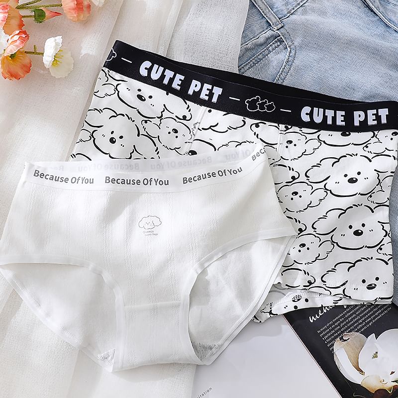 Pancherry - Koppelset: Hondenprint slipje + boxershort