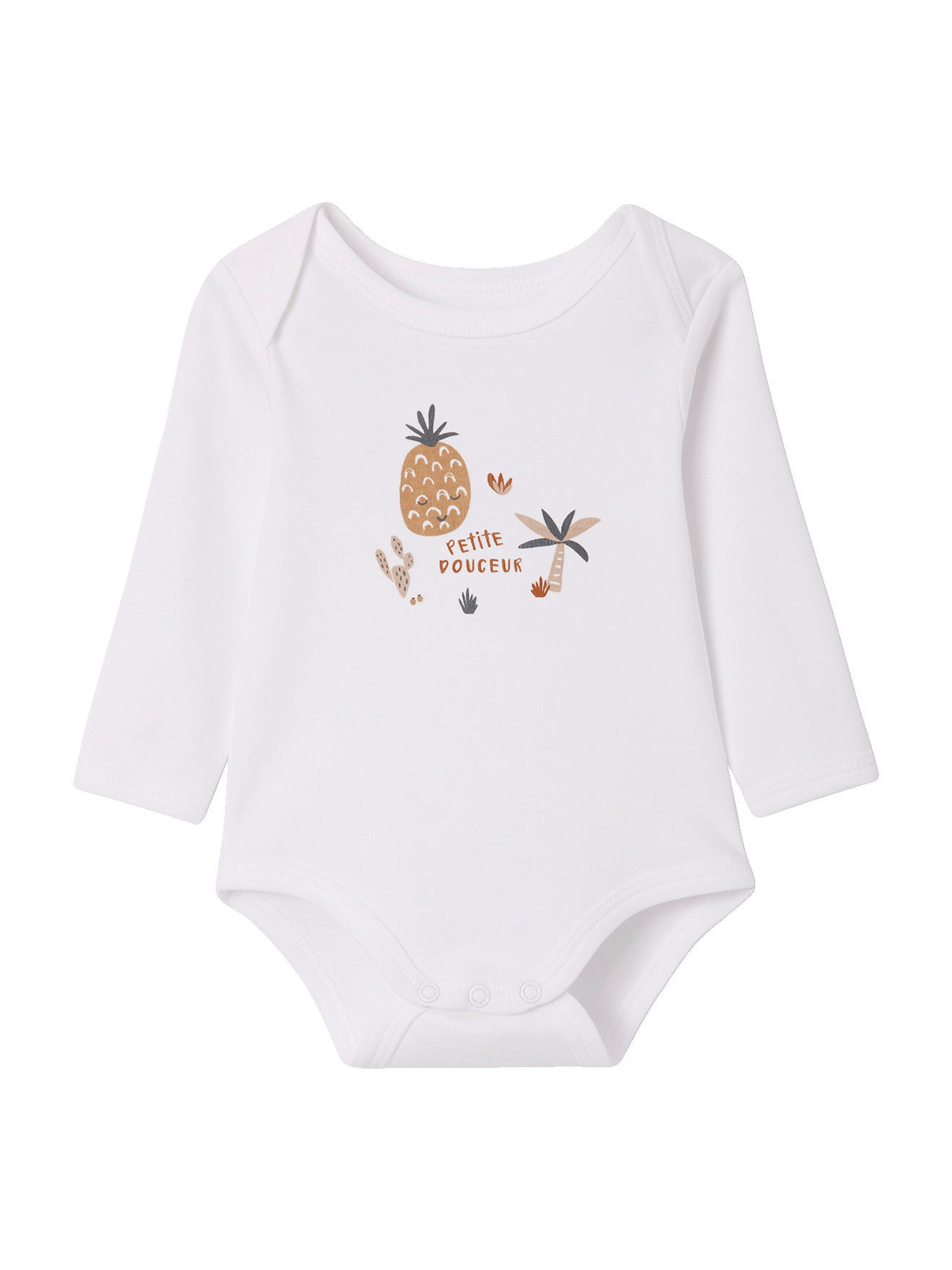 Vertbaudet 5er-Pack Baby Schlupfbodys cappuccino