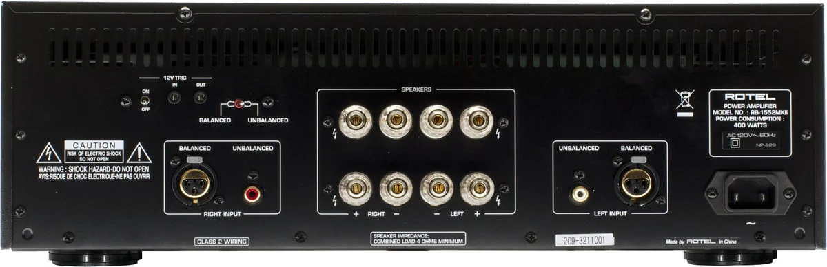 Rotel RB-1552 MKII Noir Amplis de puissance