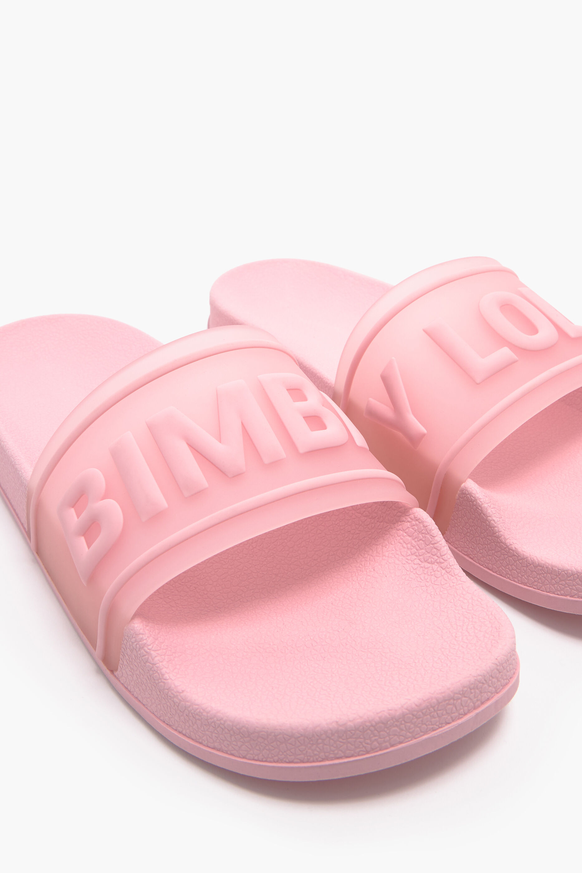 Chinelo rosa com logo