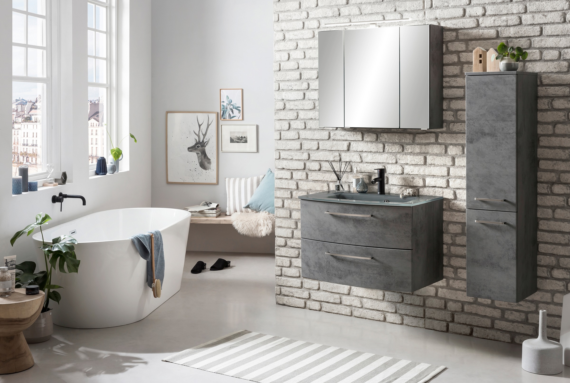 welltime Waschtisch »Windau« Breite 80 cm, mit Soft-Close Funktion