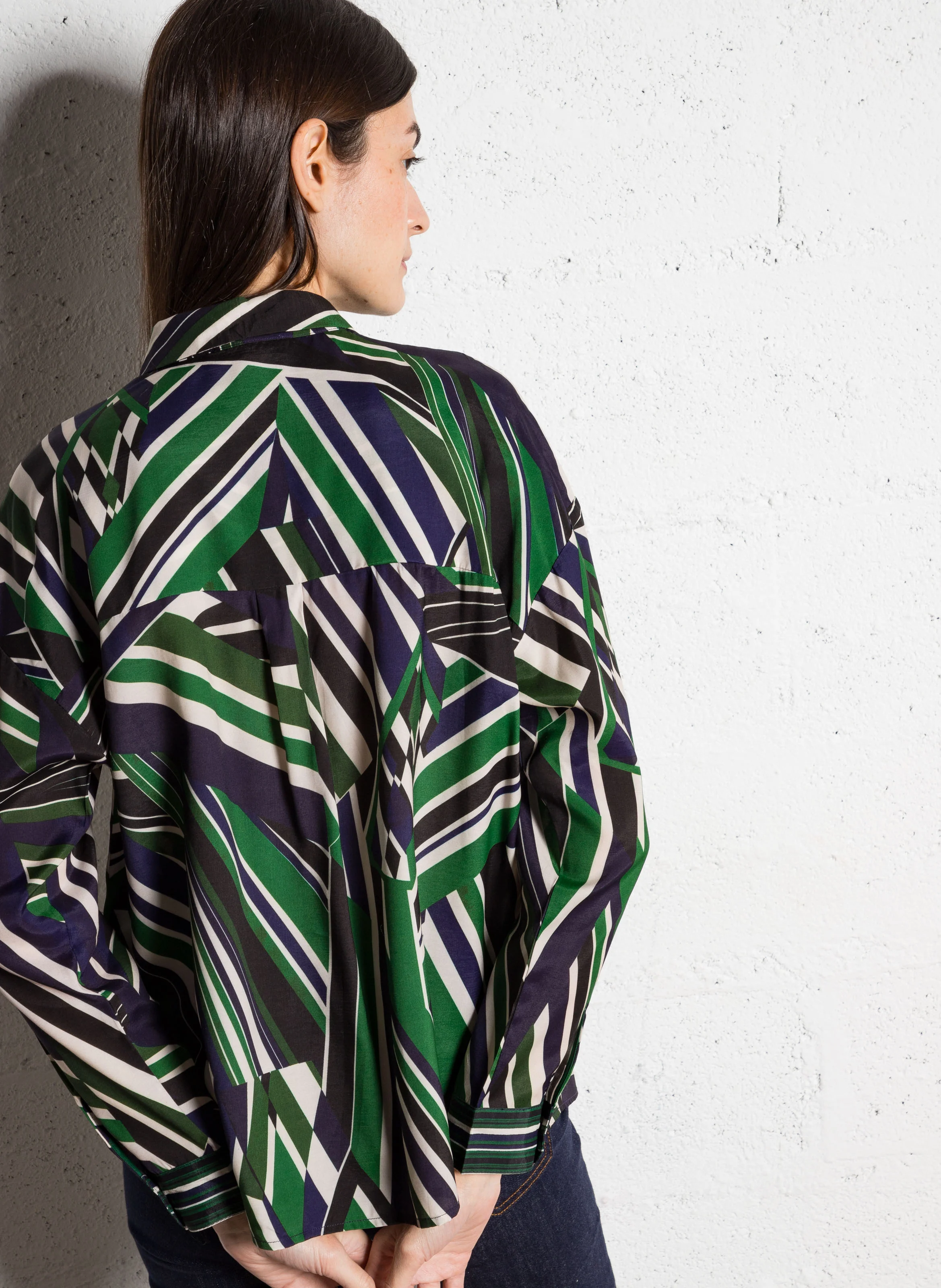 CHANICE - Chemise satinée ample à motif | Multicolore