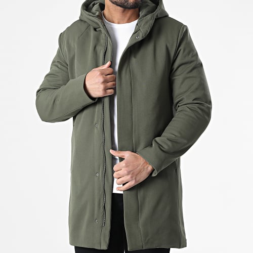 Manteau A Capuche M-S-3333 Vert Kaki