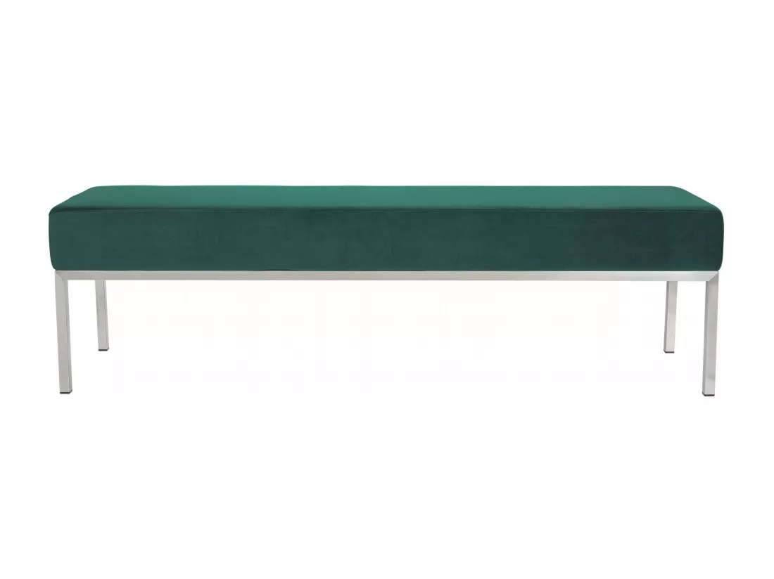 Banquette - Velours & Acier inoxydable - Vert - Lamega