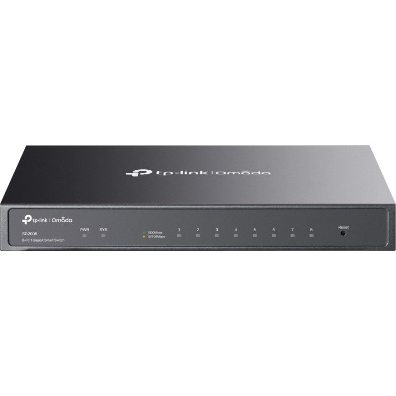 TP-Link Omada SG2008 commutateur réseau Géré L2/L2+ Gigabit Ethernet (10/100/1000) Noir