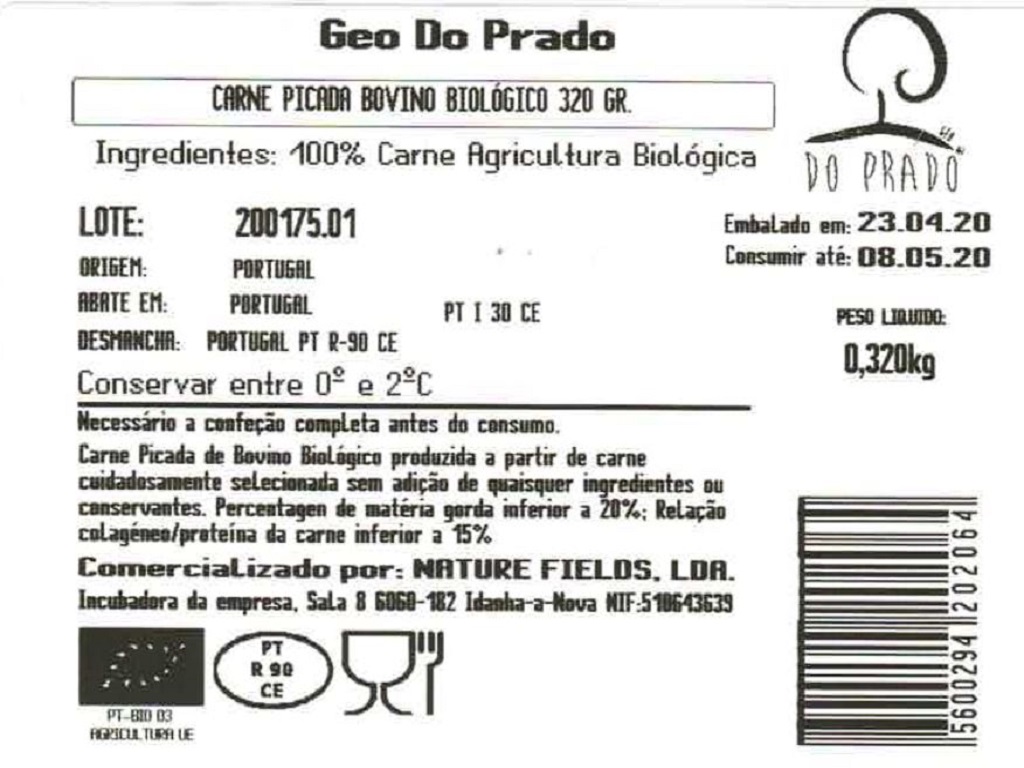 CARNE GEO DO PRADO PICADA BIO 320G