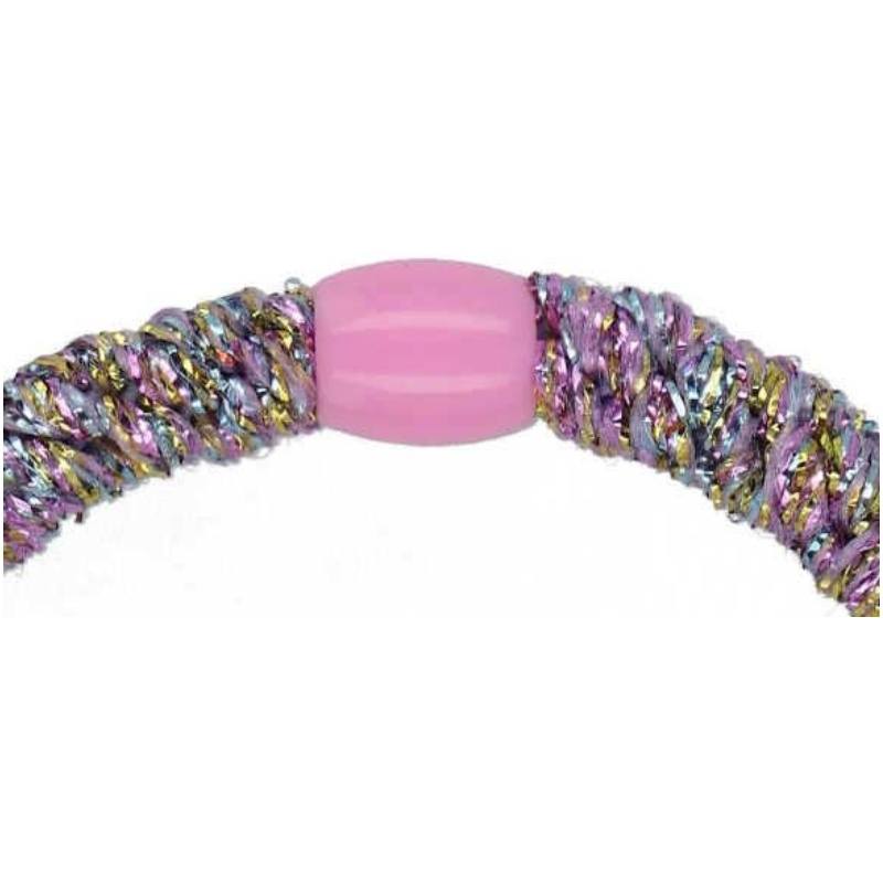 By Stær BRAIDED Hairtie - Glitter Purple Rainbow