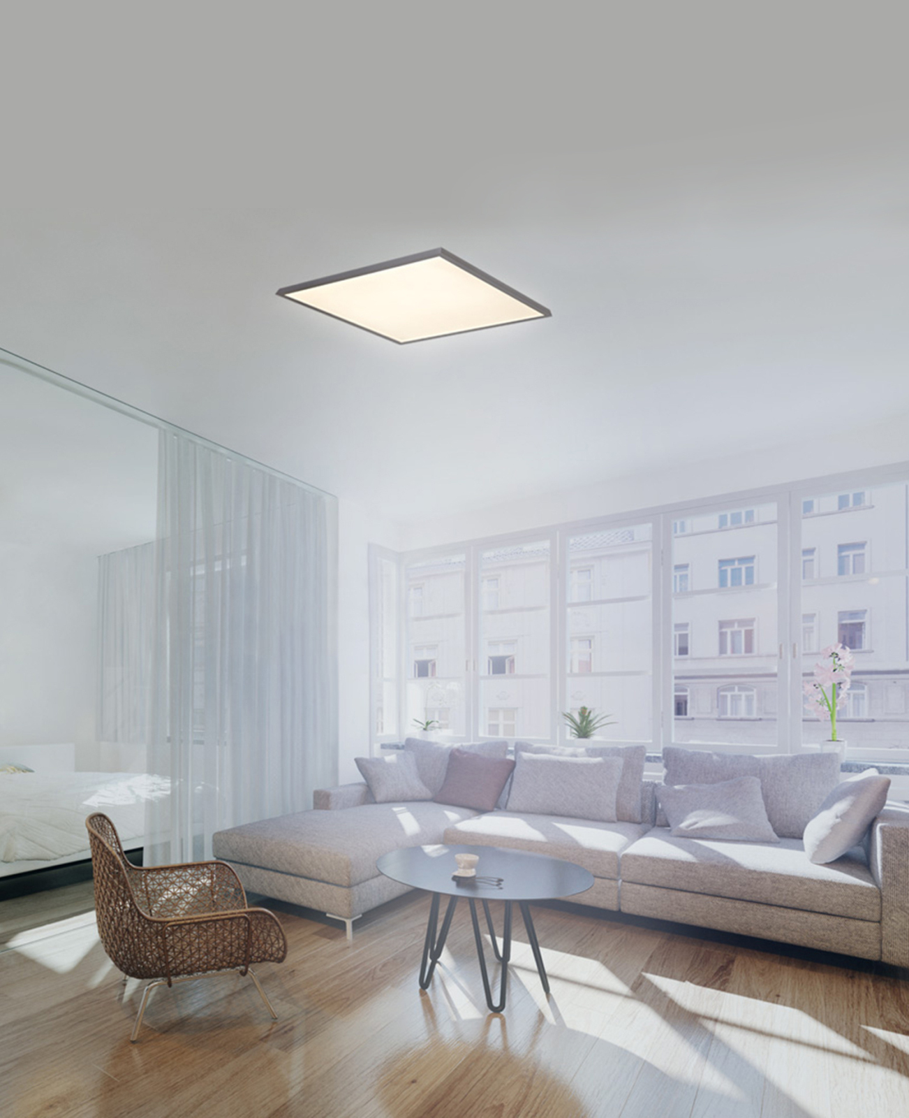 LED-Deckenleuchte ALEGRE - weiß - Dämmerungssensor
