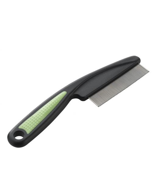Ferplast Stofkam Kat Zeer Fijn - Kattenvachtkam - 15x1x4 cm Zwart Lime
