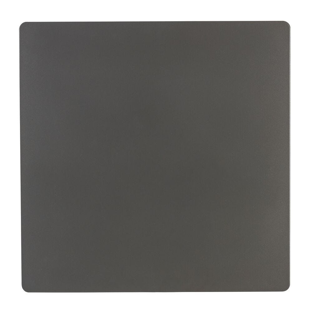 Quadratische Tischplatte, 69 cm Größe Horizon Stahl Grau Titane