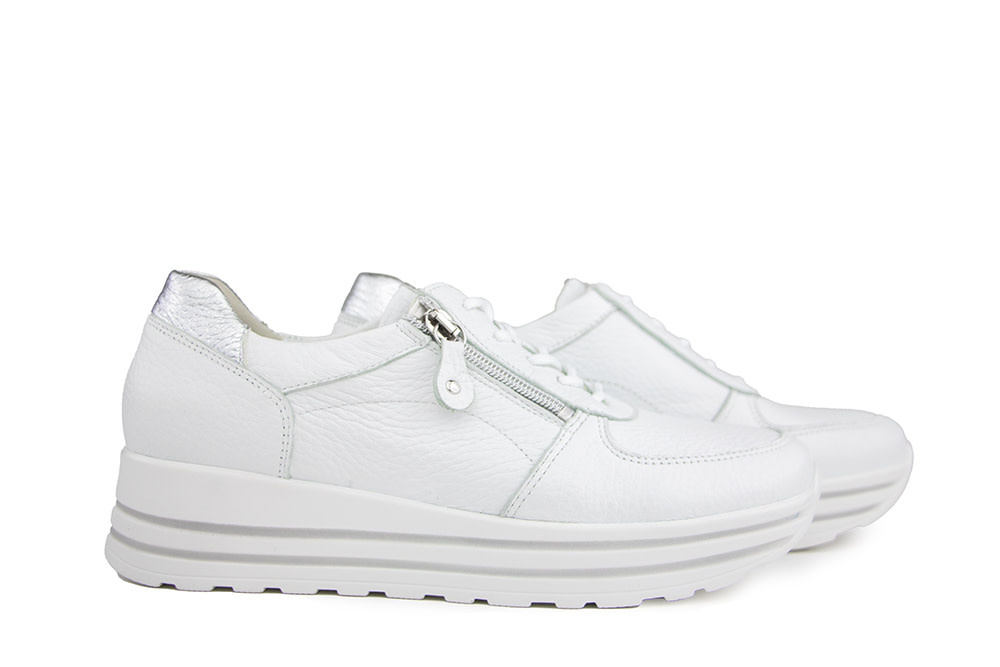 Waldlaufer Sneaker Lana Hirsch Weiss Silber