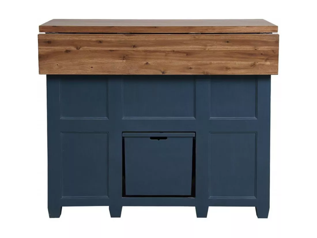 Comptoir Bar Bois Bleu - Brocante Interior's