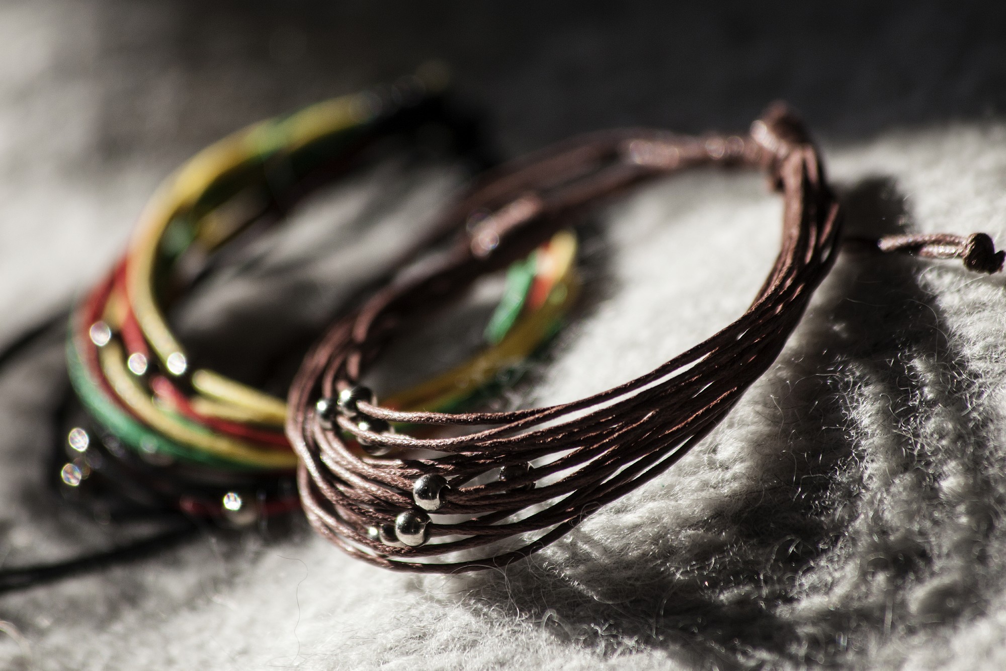 Armband 'Silver Ball', coco, Ø 10 cm günstig bestellen