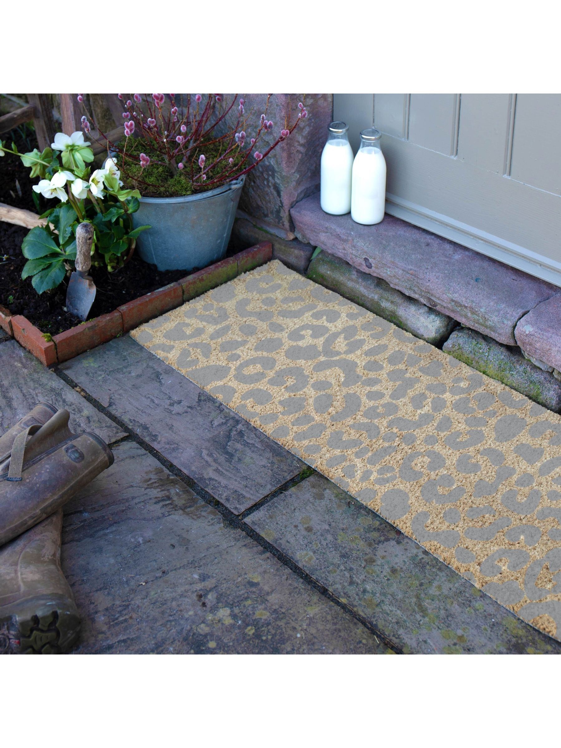 Artsy Mats Patio deurmat met luipaard Print