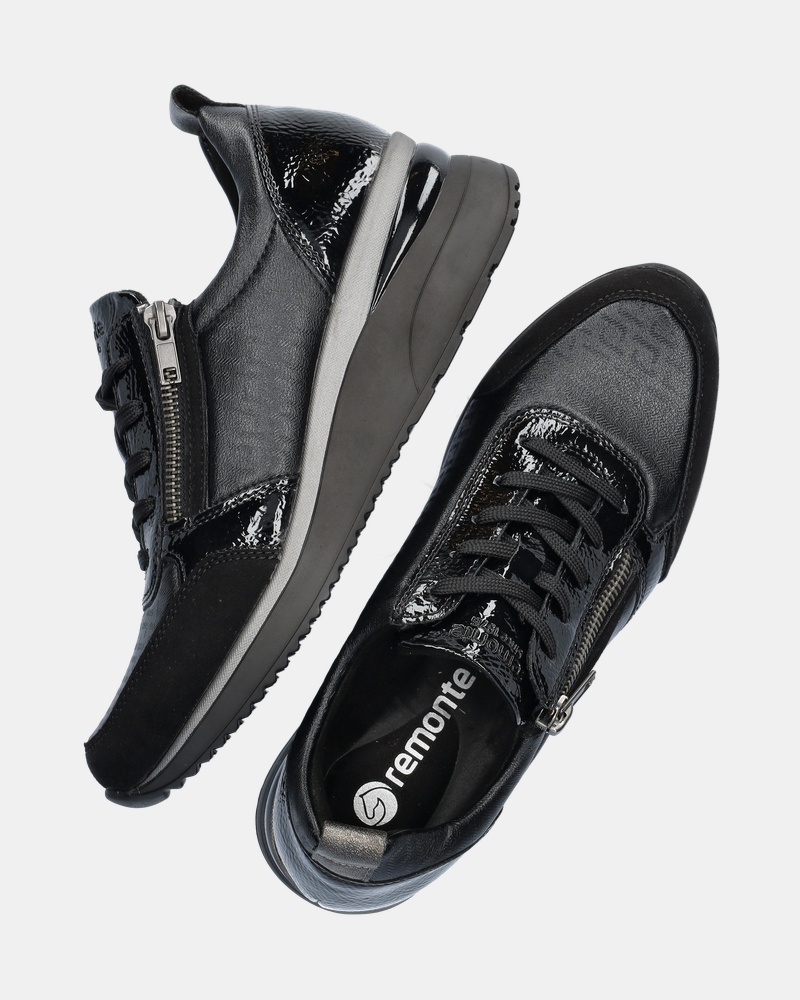 Remonte Lage sneakers  - zwart