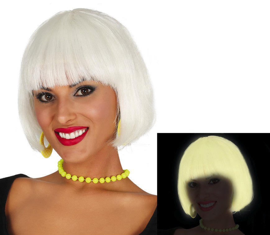Halloween Pruik Bob Glow In The Dark