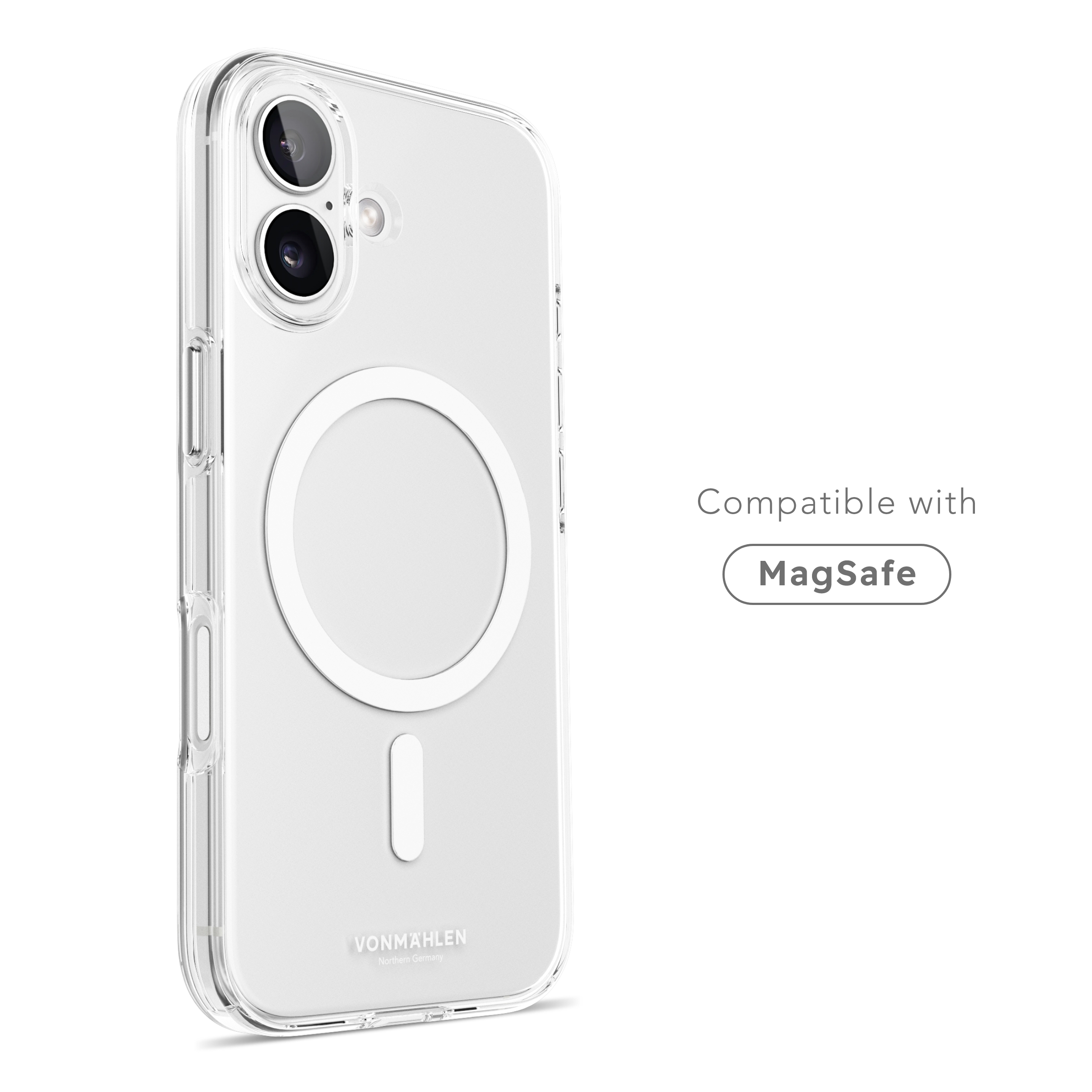 iPhone 17 MagSafe Hybrid Hülle TPU Bumper   Acryl Rückseite Transparent Case (TRC00057) - Transparent