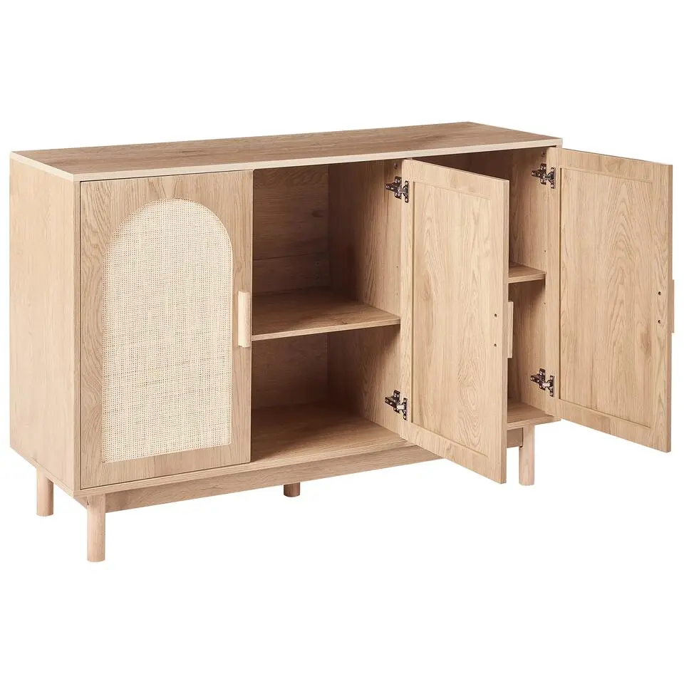 COSTELLO - Dressoir met 3 deuren - Lichtbruin - Vezelplaat