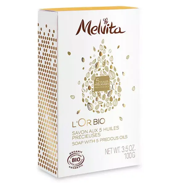 Sabonete Melvita L'Or Bio com 5 Óleos Orgânicos Preciosos 100g