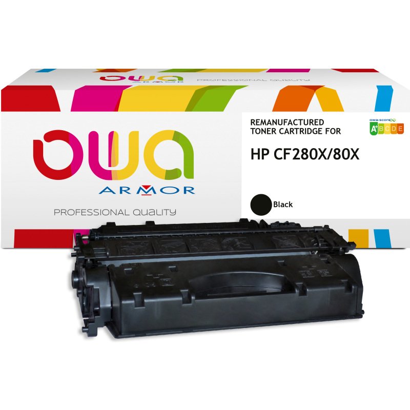 Toner remanufacturé OWA - très très haute capacité - Noir - pour HP CF280X