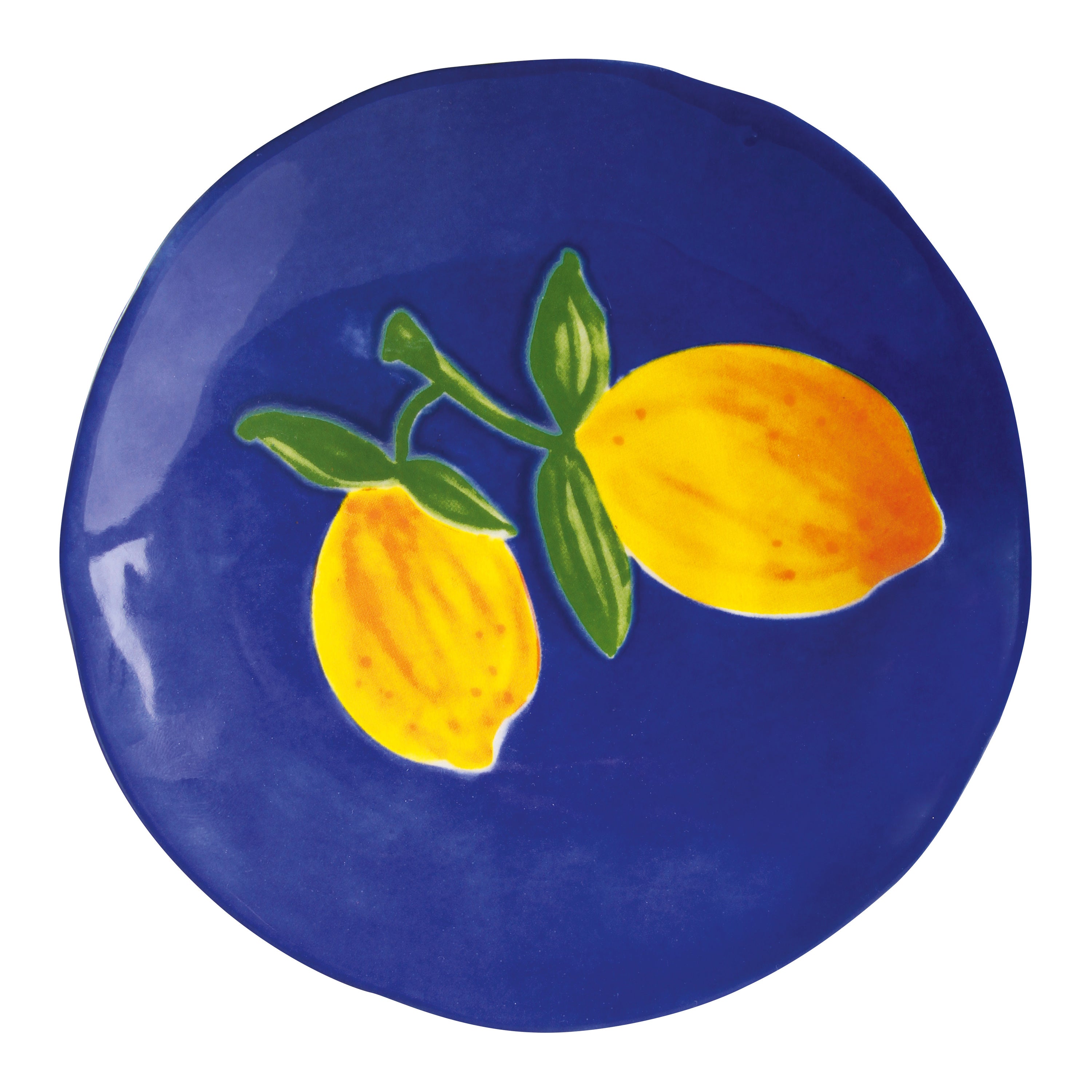 &k amsterdam Lemon Full Colour Bord Ã 16 cm - Set van 4