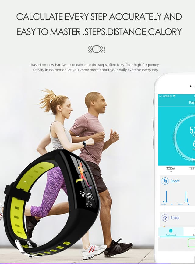 Smart ur med puls, søvnmonitor, skridttæller
