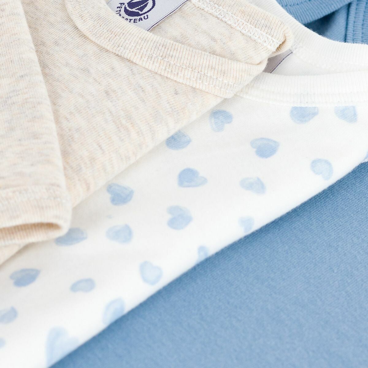 PETIT BATEAU<br>Conjunto de 3 bodies de manga comprida